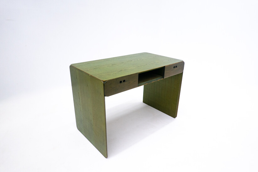 Mid-Century Green Wooden Desk by Derk Jan de Vries - The Netherlands 1960s