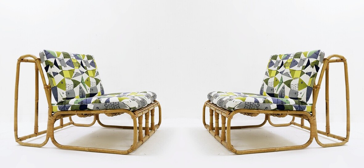 Mid-Century Italian Bamboo Armchairs - 2 pairs available