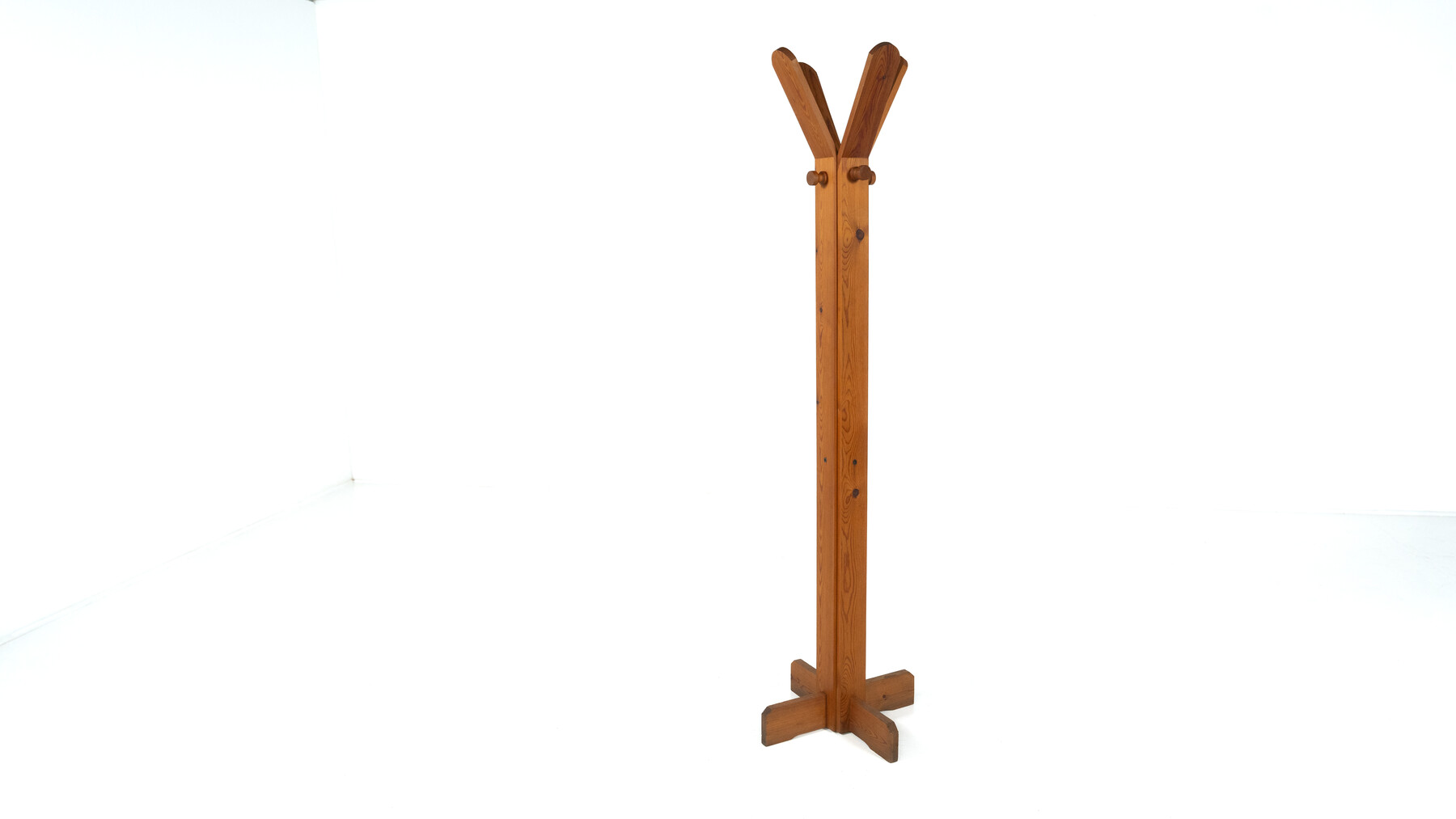 Mid-Century Italian Coat Rack, Wood, Italy, 1970s