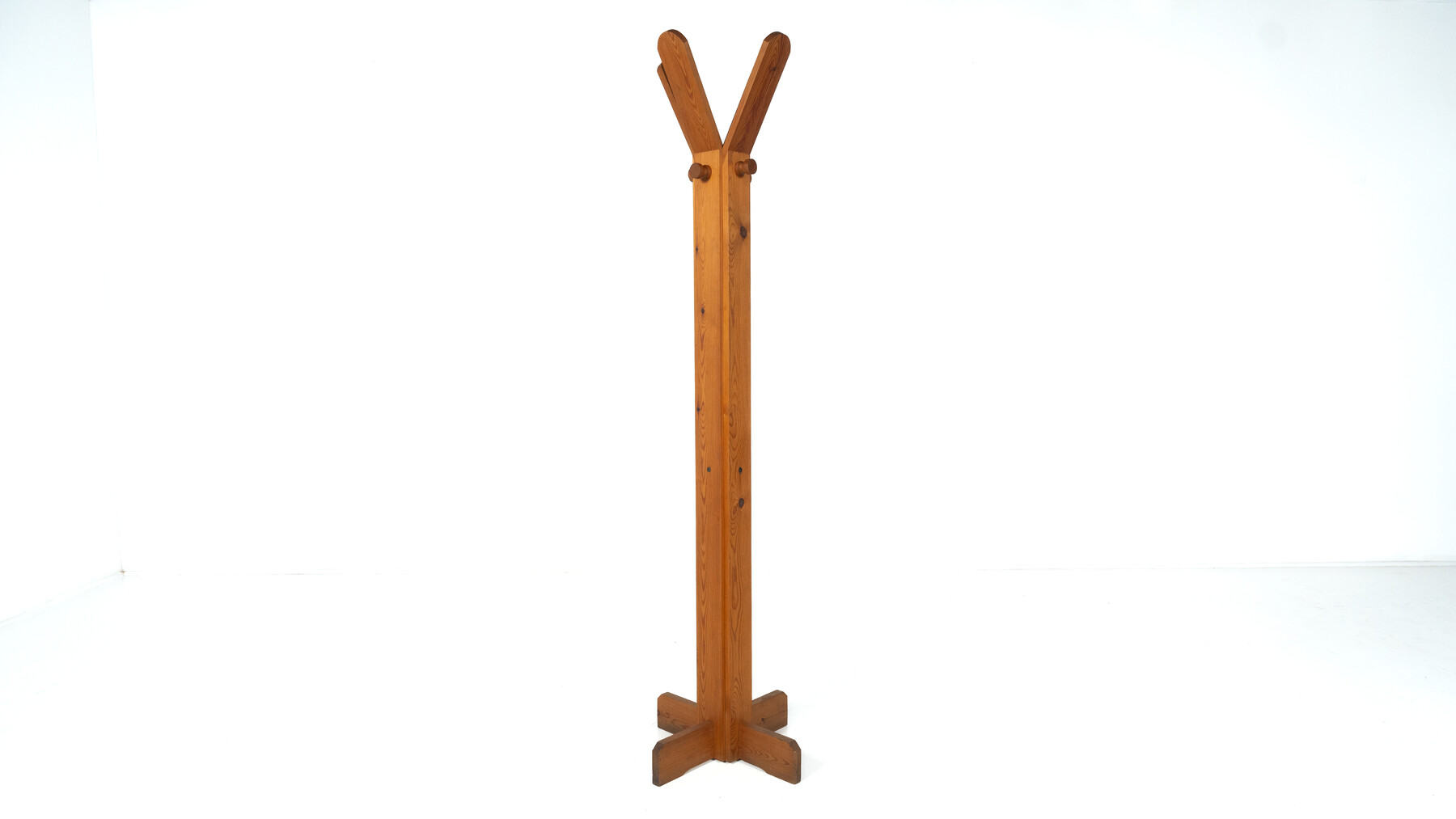 Mid-Century Italian Coat Rack, Wood, Italy, 1970s