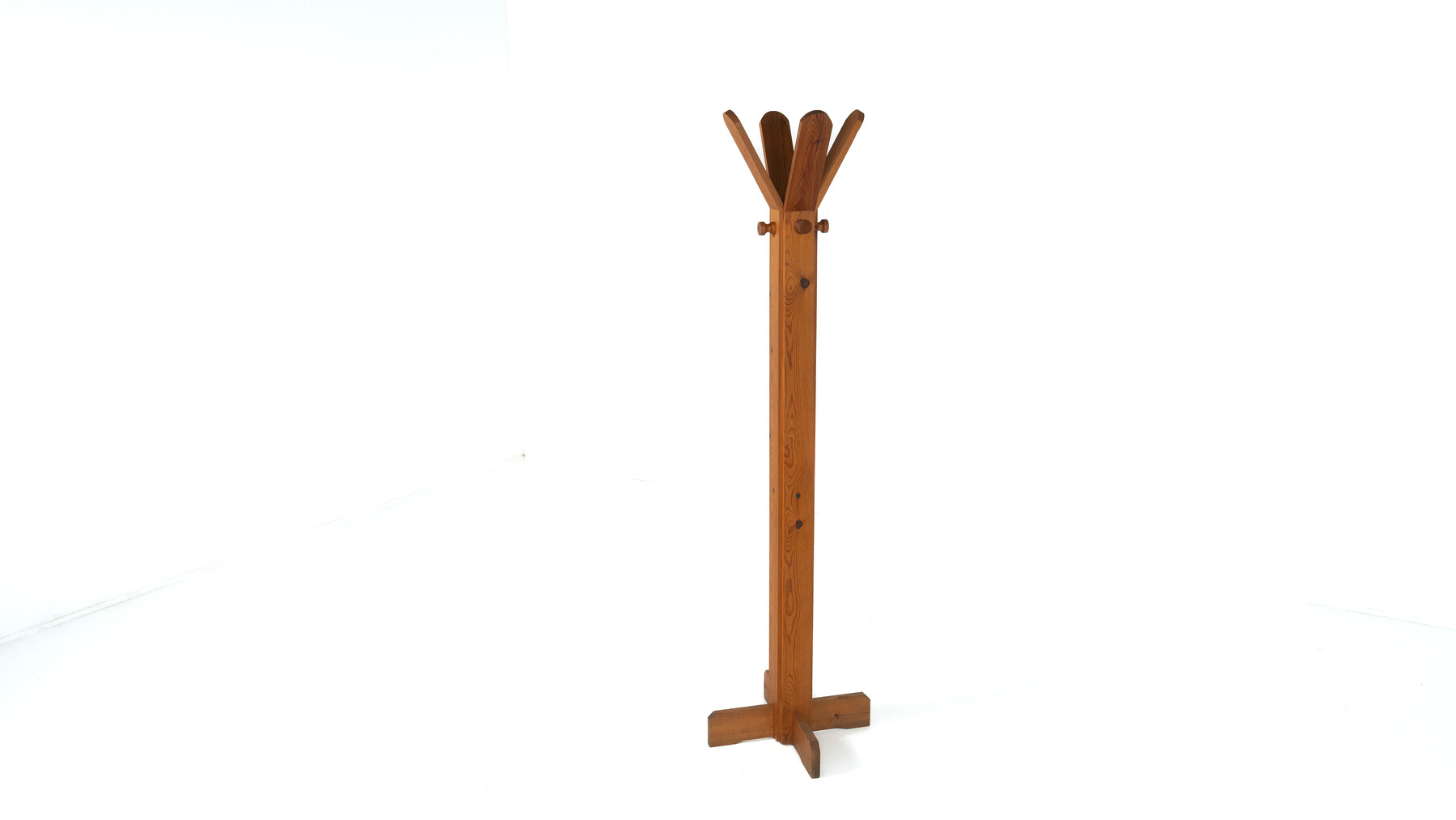 Mid-Century Italian Coat Rack, Wood, Italy, 1970s