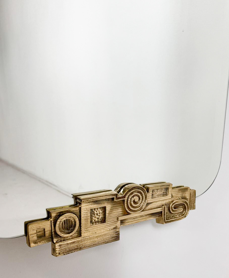 Mid-Century Italian  Mirror by Luciano Frigerio - 1970s