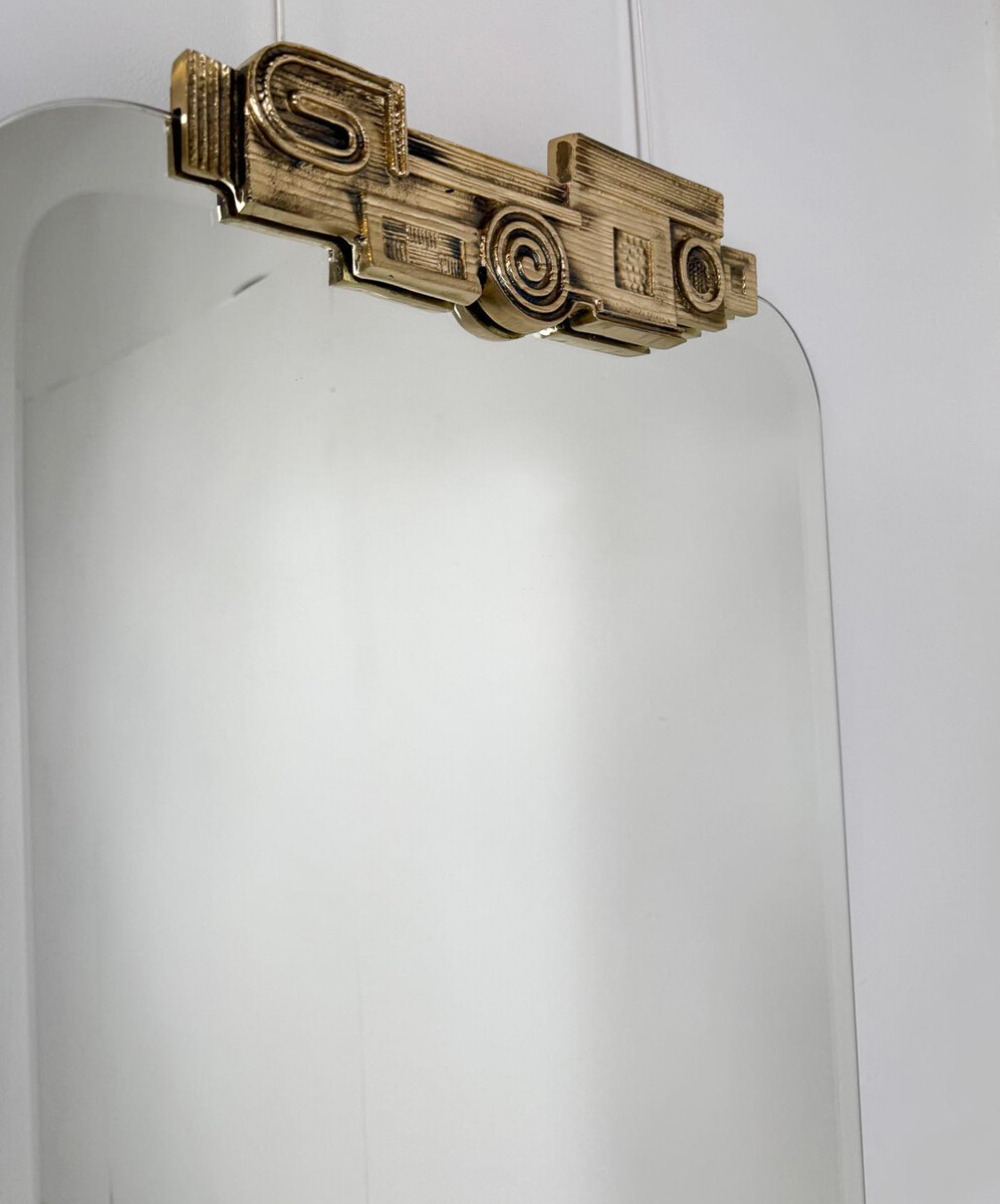 Mid-Century Italian  Mirror by Luciano Frigerio - 1970s