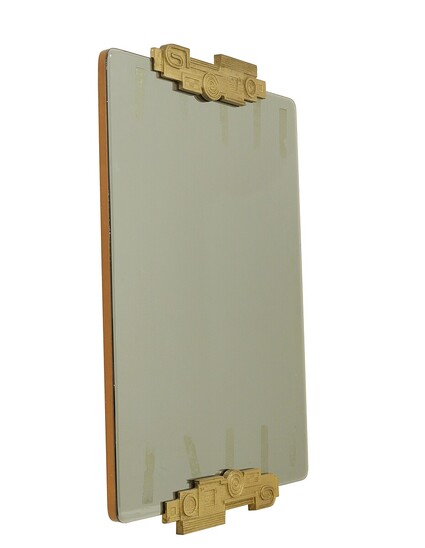 Mid-Century Italian Smoked Grey Mirror by Luciano Frigerio - 1970s
