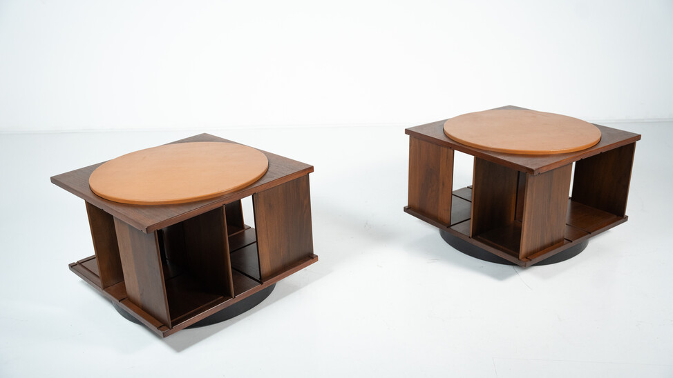 Mid-Century Italian Swivel Coffee Table by Gianfranco Frattini, Italy, 1960s - 2 available