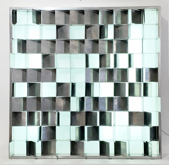 Mid-century large steel modulable wall light model ''Programma'' by Gianfranco Fini - Italy 1970s