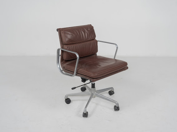 Mid-Century Leather Soft Pad Chair by Charles & Ray Eames for ICF, 1970s