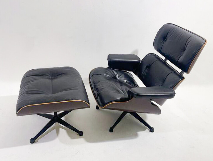 Mid-Century Lounge Chair and Ottoman by Charles & Ray Eames for ICF Herman Miller