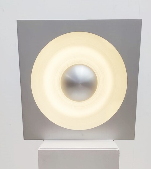 Mid-century metal square table lamp by Verner Panton - 1970s