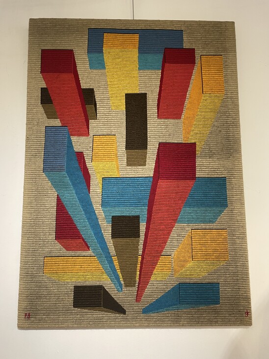 Mid-Century Modern Abstract Signed Tapestry, 1970s