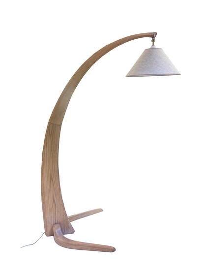 Mid-Century Modern Arc Floor Lamp, Italy, 1950s