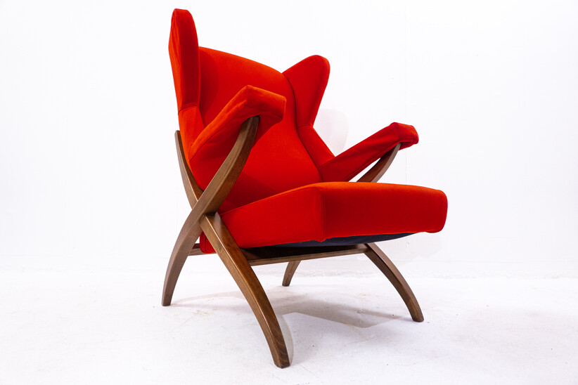 Mid-Century Modern Armchair Fiorenza by Franco Albini for Arflex, Italy