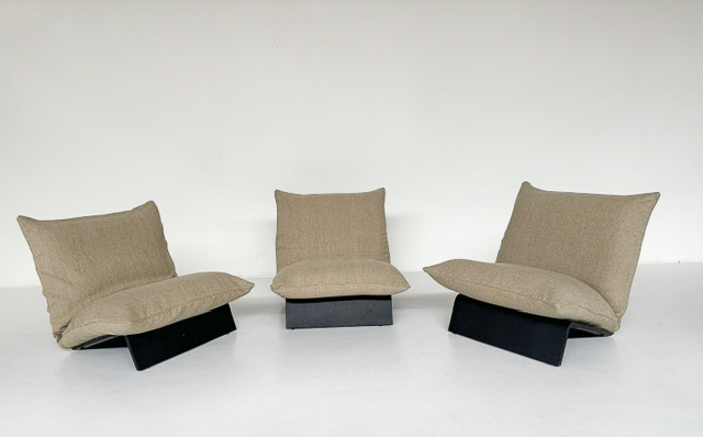 Mid-Century Modern Armchair, Italy, Wood and Fabric - 3 available