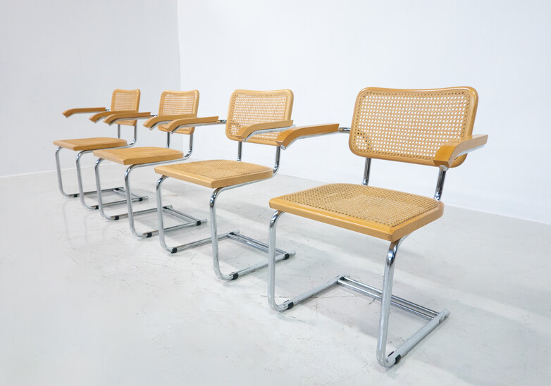 Mid-Century Modern Armchair, Marcel Breuer Style , Italy - 4 available 