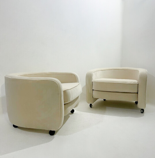 Mid-Century Modern Armchair,Italy,1970s - 3 available - New Upholstery