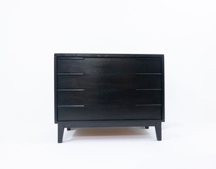 Mid-Century Modern Art Deco Black Chest of Drawers