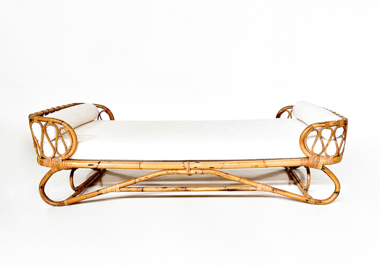 Mid-Century Modern Bamboo Daybed, Italy, 1960s
