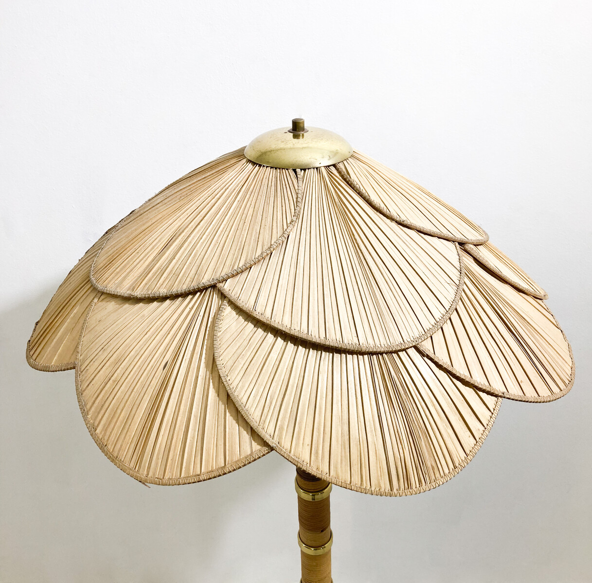Mid-Century Modern Bamboo Floor Lamp attributed to Miranda Ab, 1960s