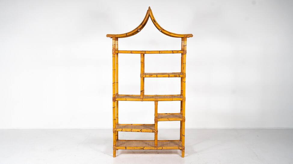 Mid-Century Modern Bamboo Shelve, Italy, 1970s