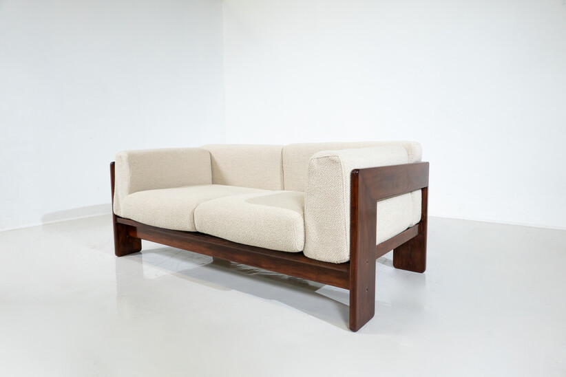 Mid-Century Modern Bastiano Two-Seater Sofa by Tobia Scarpa for Gavina, 1960s - New Upholstery