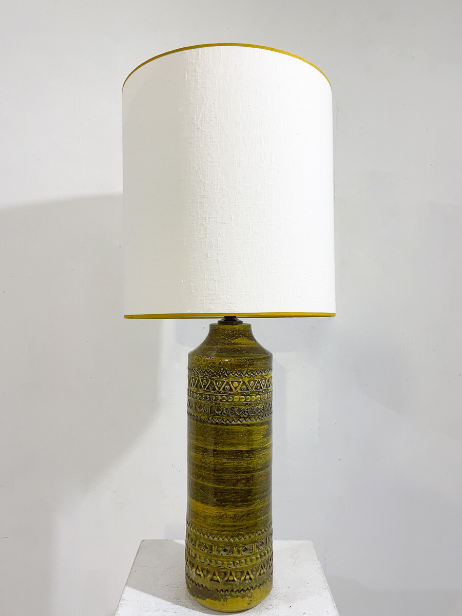 Mid-Century Modern Bitossi Desk Lamp, Green Ceramic, Italy