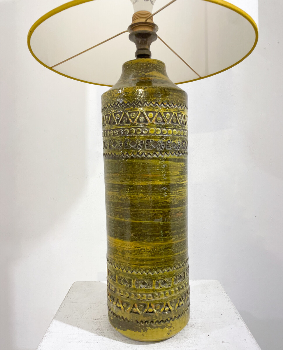 Mid-Century Modern Bitossi Desk Lamp, Green Ceramic, Italy