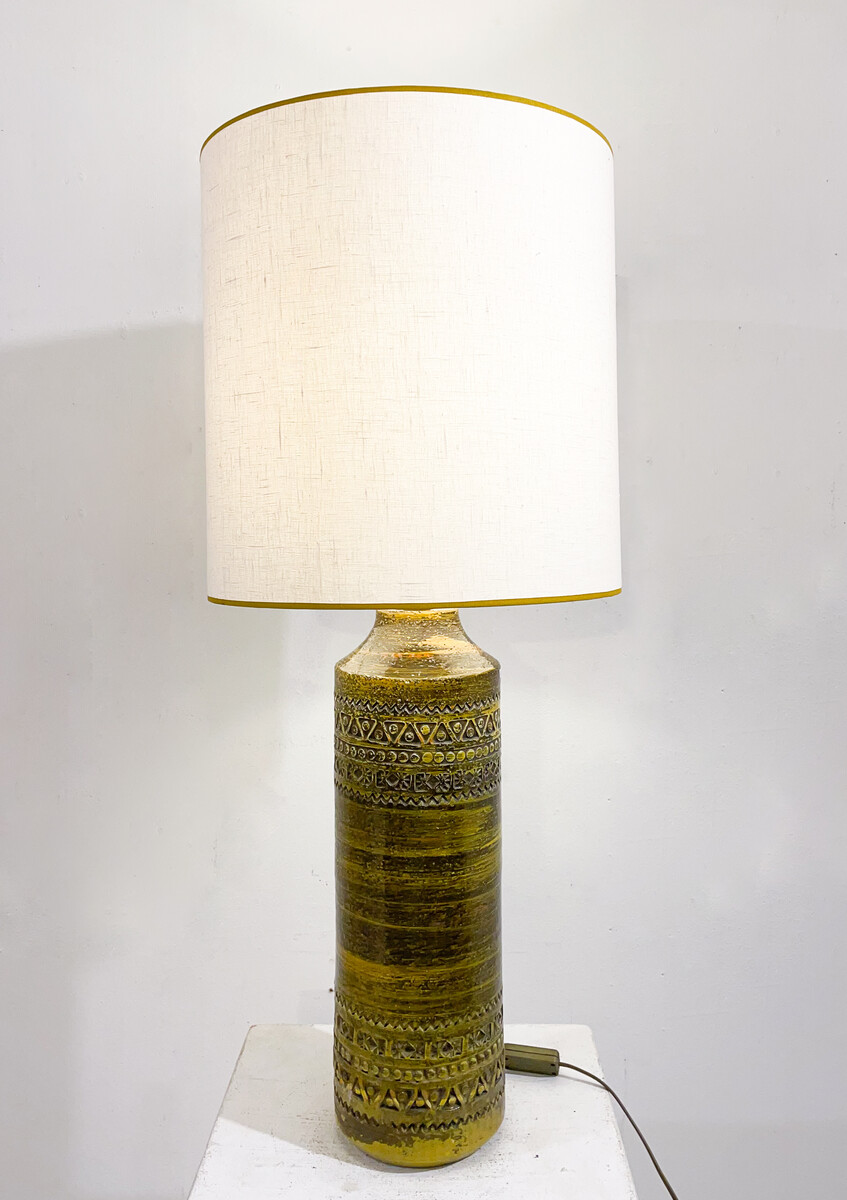 Mid-Century Modern Bitossi Desk Lamp, Green Ceramic, Italy