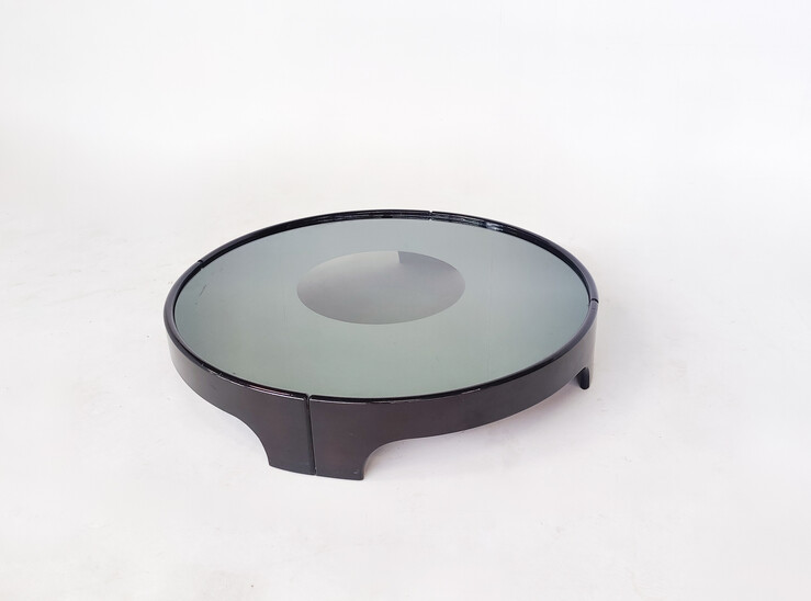Mid-Century Modern Black Coffee Table by Tito Agnoli for Sormani, 1970s