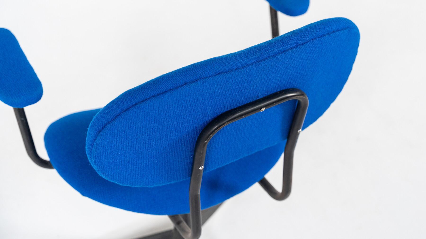 Mid-Century Modern Bleu Swivel Desk Chair