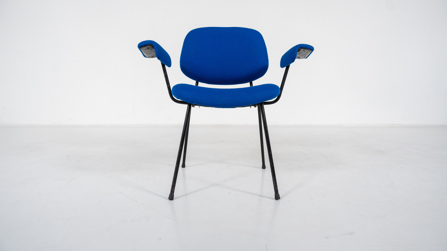 Mid-Century Modern Bleu Swivel Desk Chair