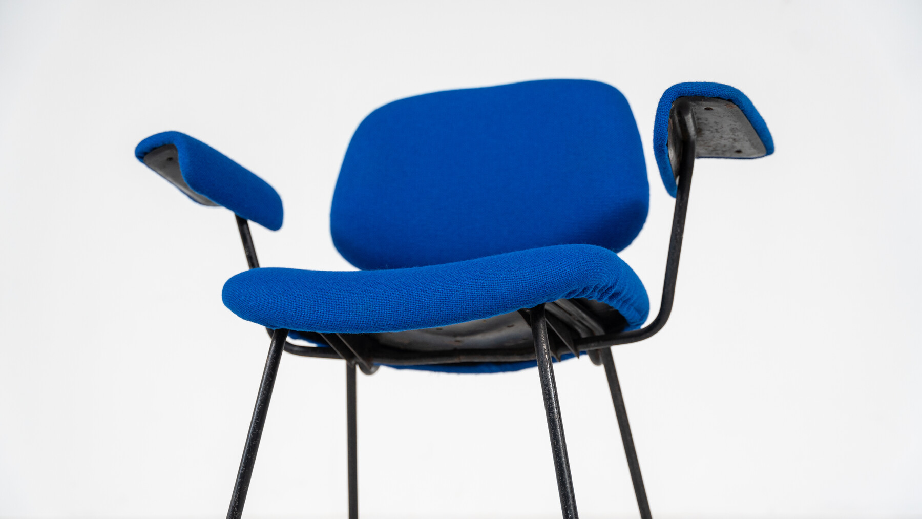 Mid-Century Modern Bleu Swivel Desk Chair