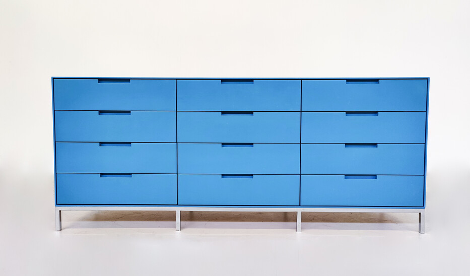 Mid-Century Modern Blue Sideboard, Italy, 1960s