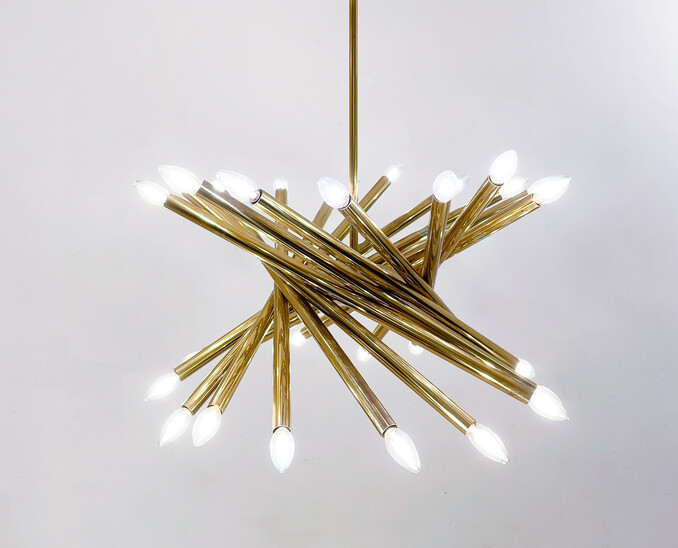 Mid-Century Modern Brass Suspension by Stilnovo, Italy, 1960s