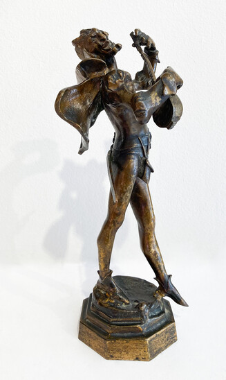 Mid-Century Modern Bronze of Mephisto