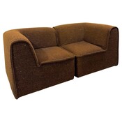 Mid-Century Modern Brown Two-Seater Sofa, Italy