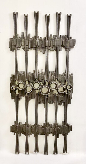 Mid-Century Modern Brutalist Aluminium Wall-Mounted Sculpture, 1960s