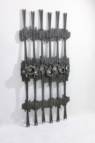 Mid-Century Modern Brutalist Aluminium Wall-Mounted Sculpture, 1960s