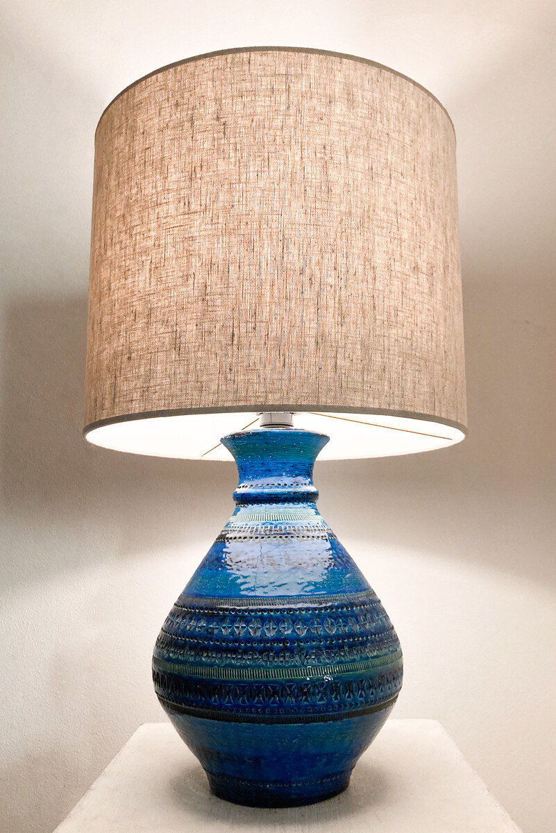 Mid Century Modern by Aldo Londi for Bitossi Pottery Table Lamp, 1960s