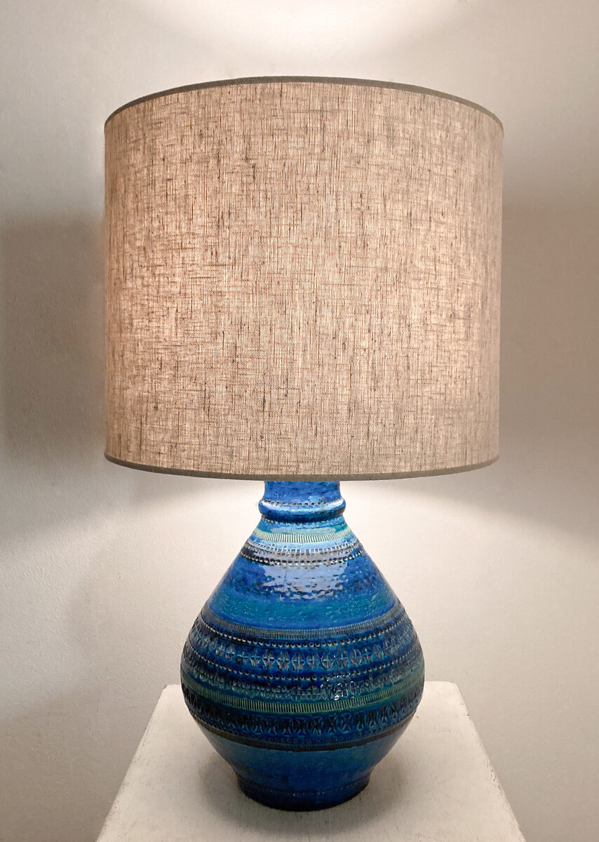 Mid Century Modern by Aldo Londi for Bitossi Pottery Table Lamp, 1960s