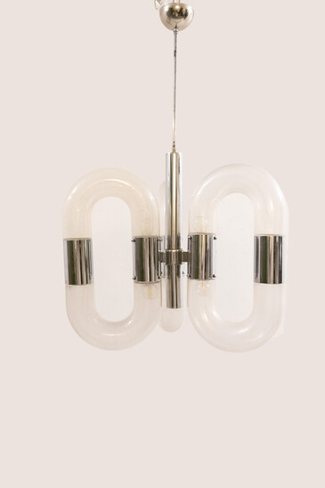 Mid-Century Modern Ceiling Light by Aldo Nason for Mazzega - 1970s