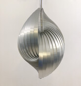 Mid-Century Modern Ceiling Light by Henri MATHIEU, Aluminium, France ,1970s
