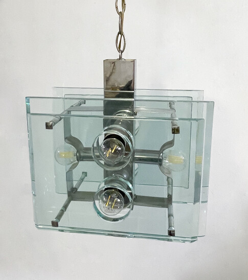 Mid-Century Modern Ceiling Light, Fontana Arte Style, Italy