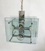 Mid-Century Modern Ceiling Light, Fontana Arte Style, Italy