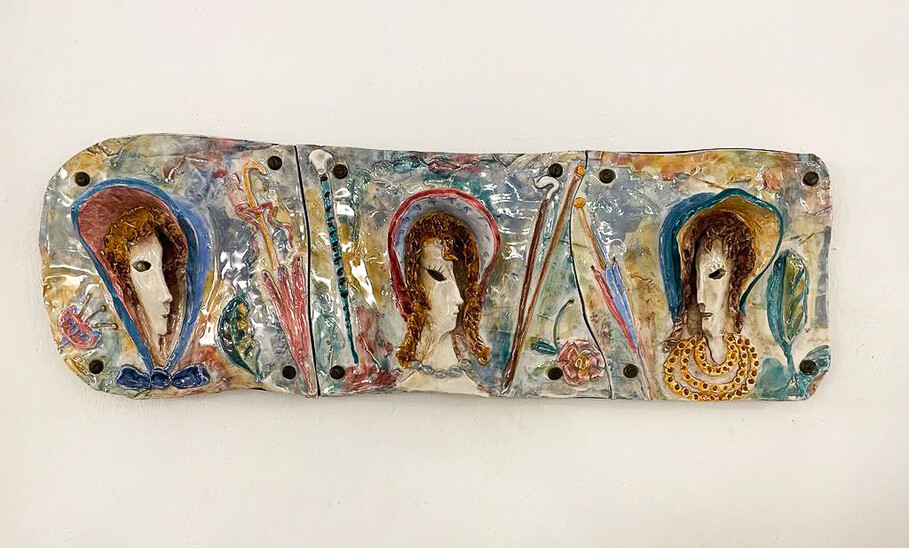 Mid-Century Modern Ceramic Coat Rack, Italy, 1950s