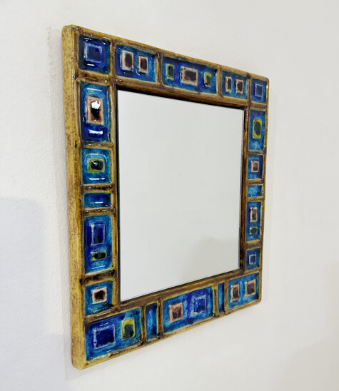 Mid-Century Modern Ceramic Mirror