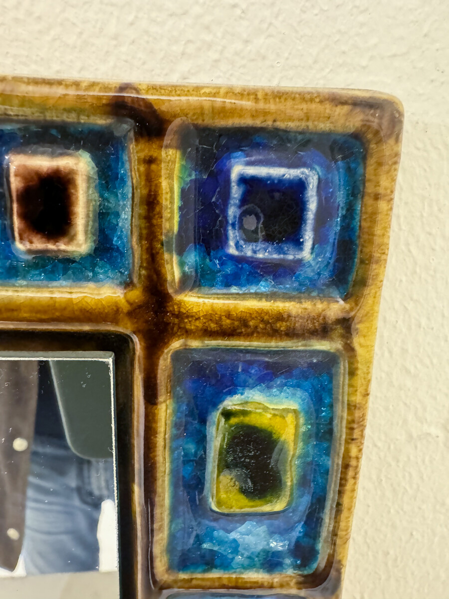 Mid-Century Modern Ceramic Mirror