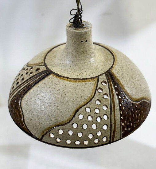 Mid-Century Modern Ceramic Pendant Lamp, Scandinavian, 1960s