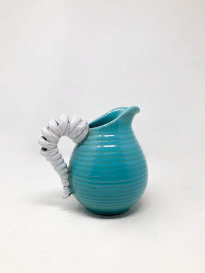 Mid-Century Modern Ceramic Pitcher signed Alexander, Belgium, 1950s