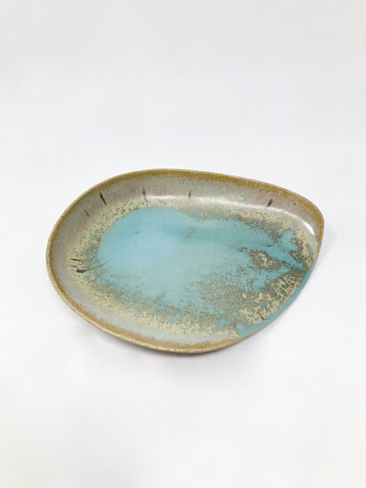 Mid-Century Modern Ceramic Plate by Olivier Strebelle, Belgium, 1958
