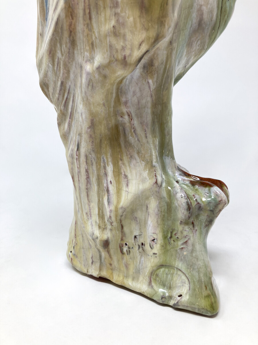 Mid-Century Modern Ceramic Sculpture (Caricature of Leopold ll) by Arthur Craco, Belgium, 1970s